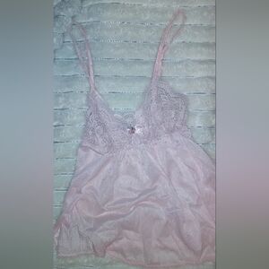 Vintage Pink Lace Lingerie Top